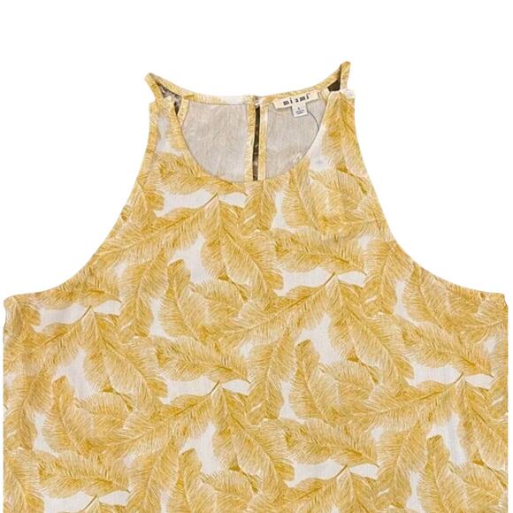NWT Francesca's Mi ami Gold/Ivory Palm Rayon Tank Top - SIZE LARGE - Picture 5 of 9